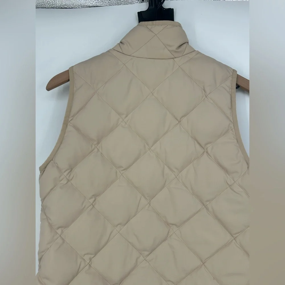 J Crew‎ Quilted Puffer Vest Down Filled Cream Off White Style 92465- Size XS